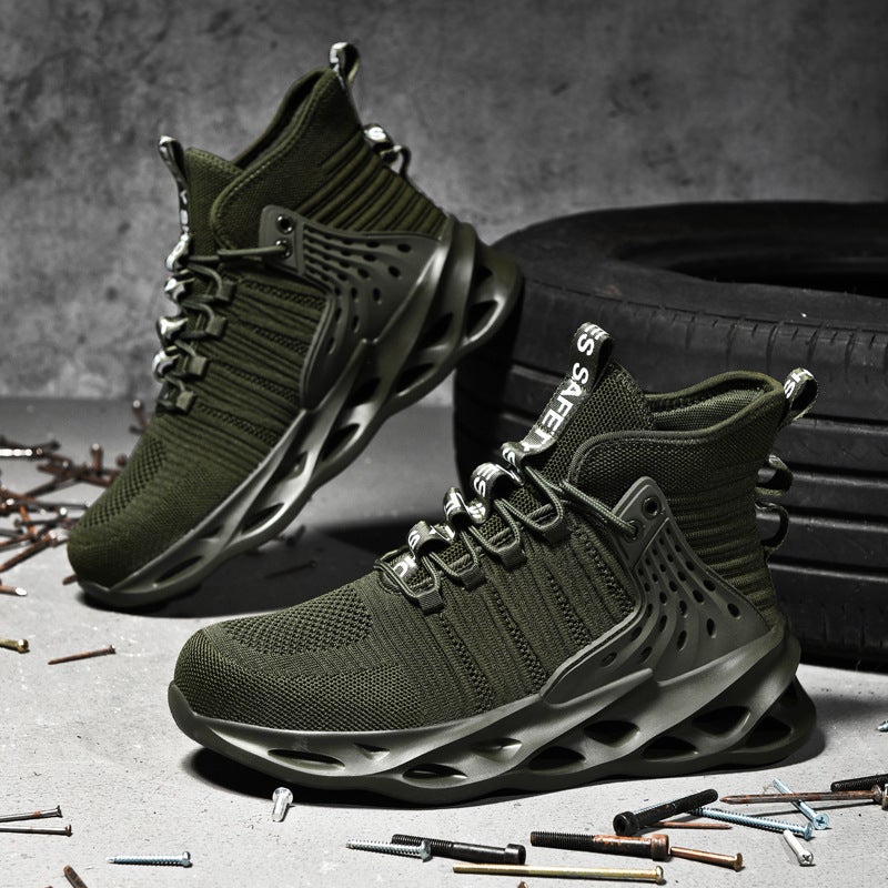2025 Autumn New Anti-Smashing And Anti-Piercing Lightweight Work Insulation Breathable Good-Looking Steel Plate Steel Head Construction Site Labor Protection Men'S Shoes - Image 3